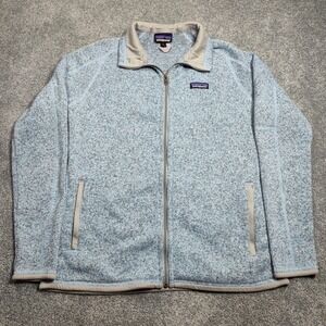 Patagonia Better Sweater Jacket Womens L Blue Full Zip Fleece Outdoor Casual Eco
